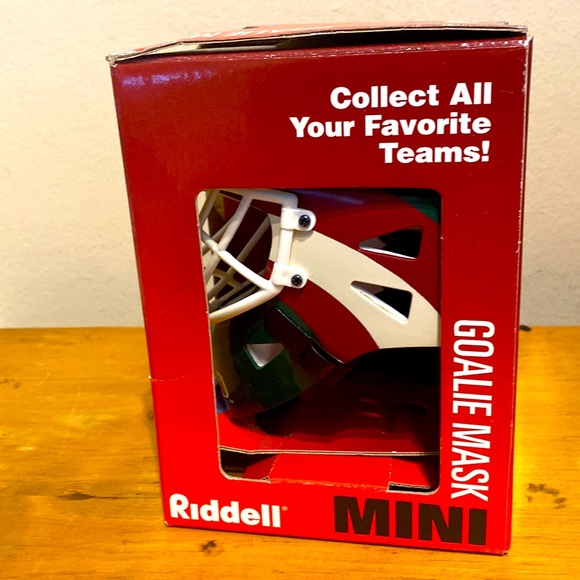 NHL Licensed Riddell Mini Goalie Mask Phoenix Coyotes Still in Box - Picture 2 of 6